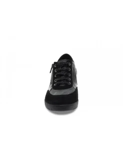Mephisto Flat Shoe Patrizia Mobils Ergonomic In Black Suede Leather^Women Flat Shoes