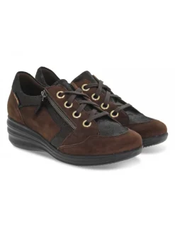 Mephisto Flat Shoe Sanah Mobils Ergonomic In Brown Suede Leather^Women Flat Shoes