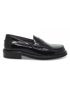 Poesie Veneziane Flat Shoe Stile Inglese College In Black Brushed^Women Flat Shoes