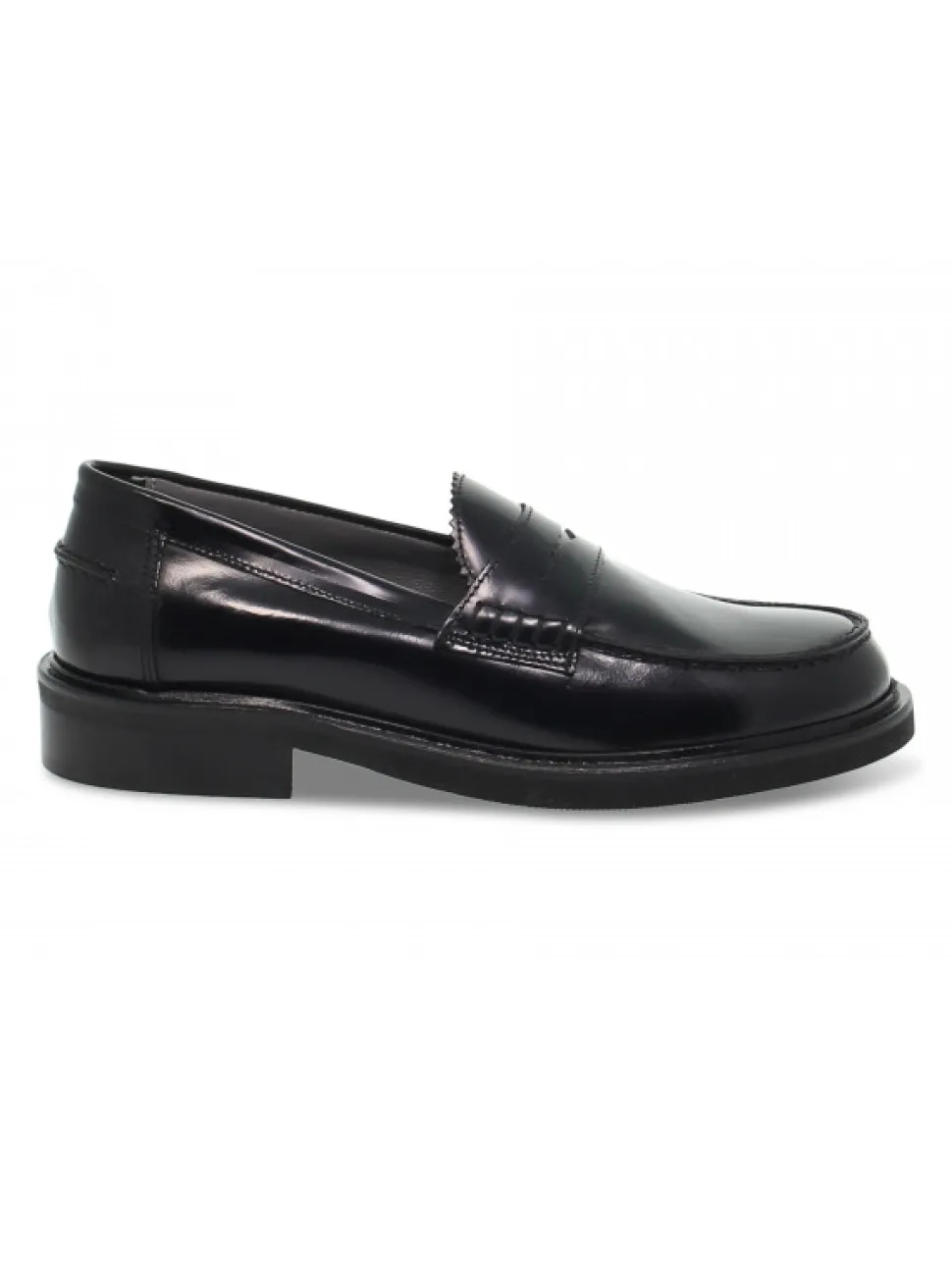 Poesie Veneziane Flat Shoe Stile Inglese College In Black Brushed^Women Flat Shoes