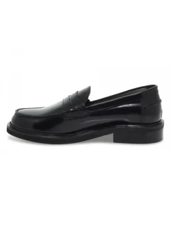 Poesie Veneziane Flat Shoe Stile Inglese College In Black Brushed^Women Flat Shoes