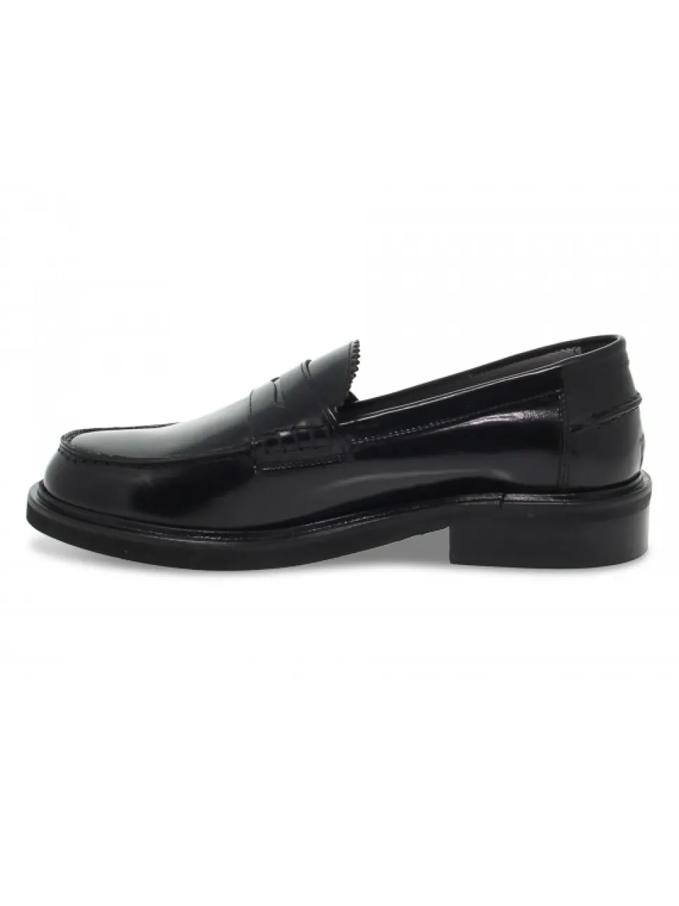 Poesie Veneziane Flat Shoe Stile Inglese College In Black Brushed^Women Flat Shoes