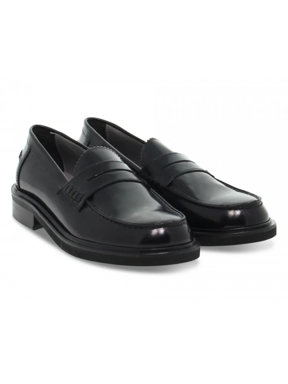 Poesie Veneziane Flat Shoe Stile Inglese College In Black Brushed^Women Flat Shoes