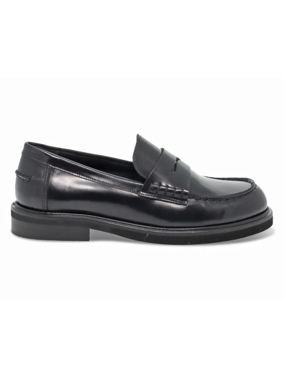 Poesie Veneziane Flat Shoe Stile Inglese College In Blue Brushed^Women Flat Shoes