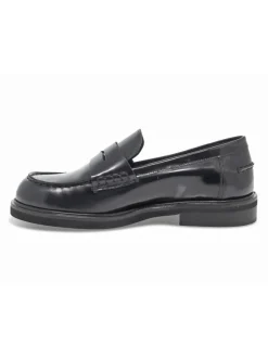 Poesie Veneziane Flat Shoe Stile Inglese College In Blue Brushed^Women Flat Shoes