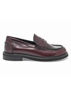 Poesie Veneziane Flat Shoe Stile Inglese College In Bordeaux Brushed^Women Flat Shoes