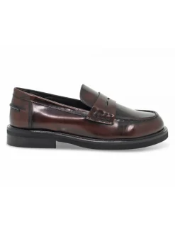Poesie Veneziane Flat Shoe Stile Inglese College In Cognac Brushed^Women Flat Shoes