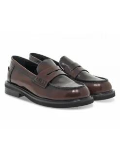 Poesie Veneziane Flat Shoe Stile Inglese College In Cognac Brushed^Women Flat Shoes