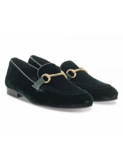 Poesie Veneziane Flat Shoe Gucci Dandy Mocassino In Green Velvet^Women Flat Shoes