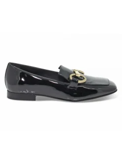 Poesie Veneziane Flat Shoe Gucci Dandy Mocassino In Black Paint^Women Flat Shoes
