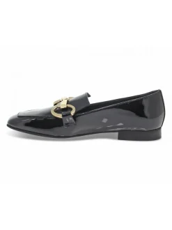 Poesie Veneziane Flat Shoe Gucci Dandy Mocassino In Black Paint^Women Flat Shoes