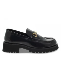 Poesie Veneziane Flat Shoe Stile Mocassino Gucci In Black Brushed^Women Flat Shoes