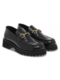 Poesie Veneziane Flat Shoe Stile Mocassino Gucci In Black Brushed^Women Flat Shoes