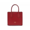 Cuoieria Fiorentina Handbag Alice Small Tote Bag Squadrata In Ruby Saffiano^Women Handbags