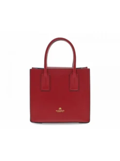 Cuoieria Fiorentina Handbag Alice Small Tote Bag Squadrata In Ruby Saffiano^Women Handbags