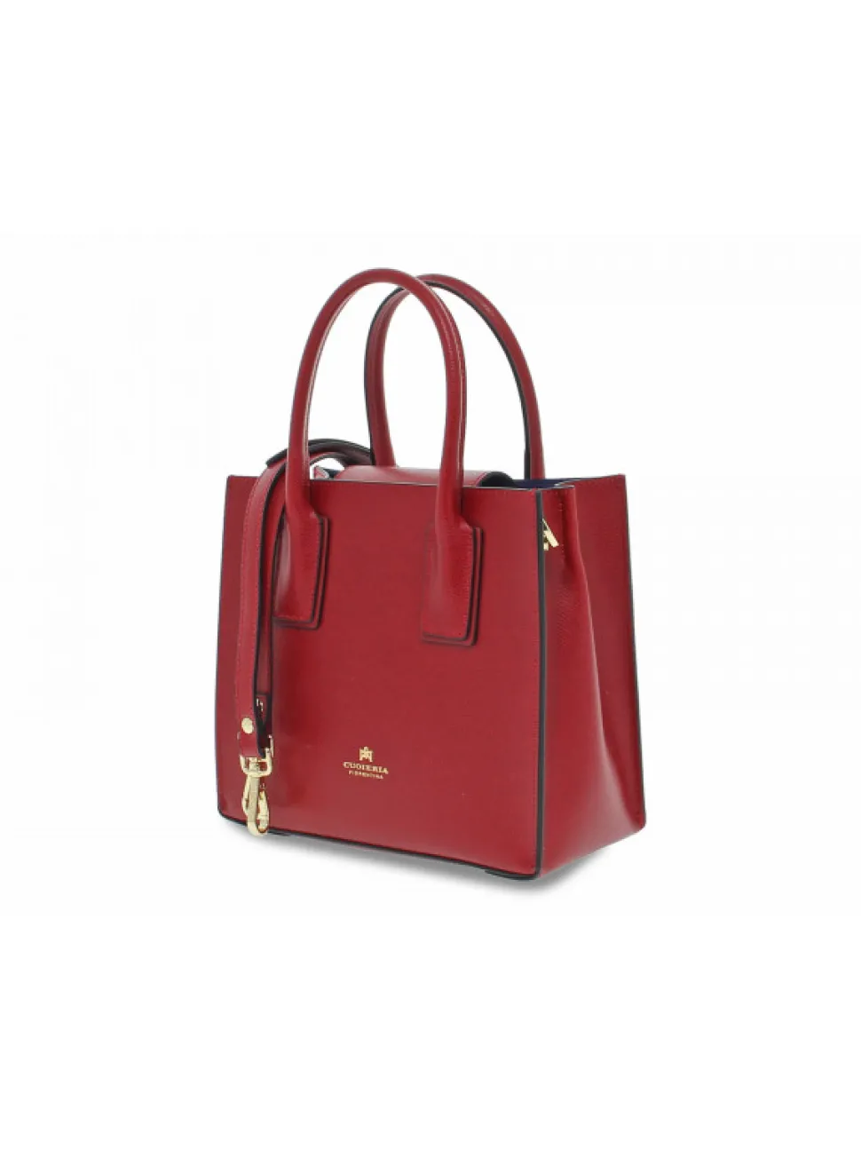 Cuoieria Fiorentina Handbag Alice Small Tote Bag Squadrata In Ruby Saffiano^Women Handbags