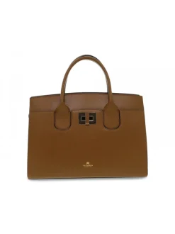 Cuoieria Fiorentina Handbag Bella Large Tote Bag Con Accessorio Metallo In Leather Leather^Women Handbags
