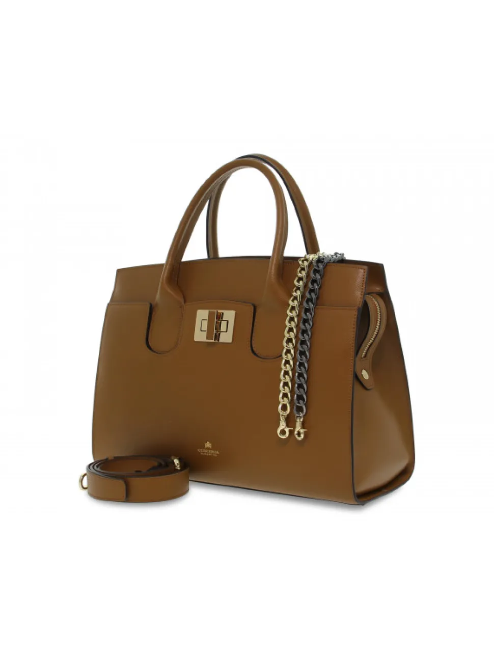 Cuoieria Fiorentina Handbag Bella Large Tote Bag Con Accessorio Metallo In Leather Leather^Women Handbags