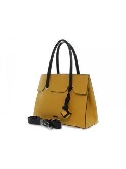 Rebelle Handbag Azzurra Birkin M Ruga In Mustard Leather^Women Handbags