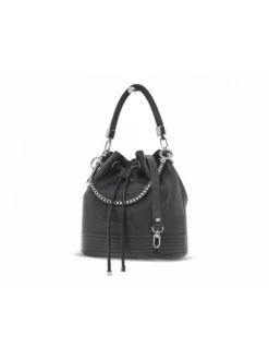Rebelle Handbag Mizuki Buket Dollaro Black In Black Leather^Women Handbags