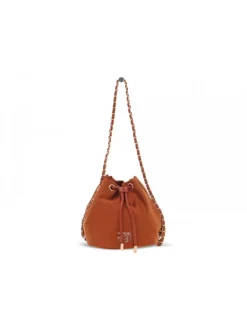 Rebelle Handbag Roxanne Buket S Nylon Black In Rust Nylon^Women Handbags