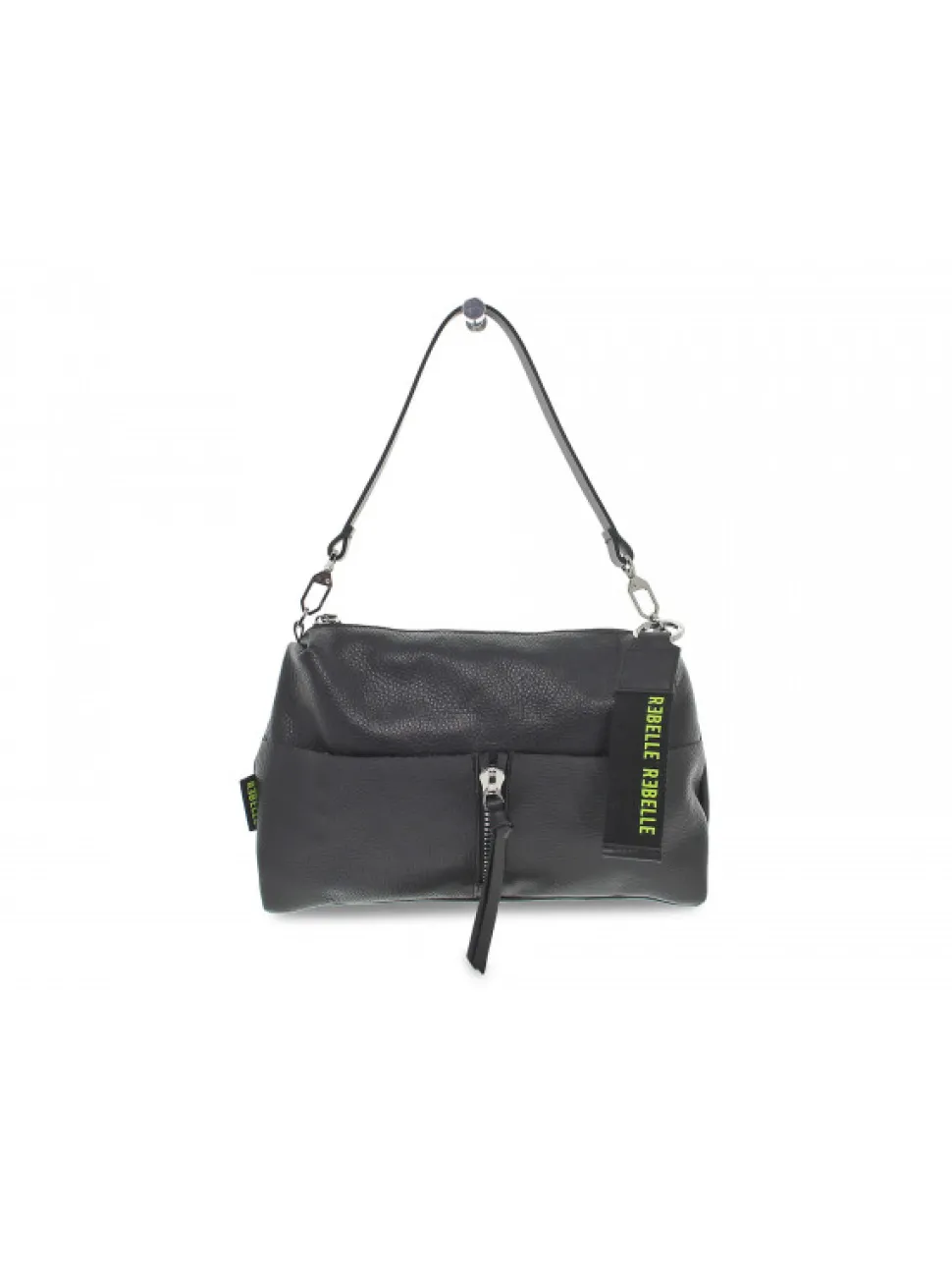 Rebelle Handbag Tecla Baguette Handbag Dollaro Sauge In Black Leather^Women Handbags