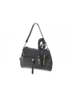 Rebelle Handbag Tecla Baguette Handbag Dollaro Sauge In Black Leather^Women Handbags