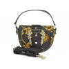 Versace Jeans Couture Handbag Jeans Couture Sketch 2 Bag Baroque Buckle In Black Saffiano^Women Handbags