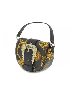 Versace Jeans Couture Handbag Jeans Couture Sketch 2 Bag Baroque Buckle In Black Saffiano^Women Handbags