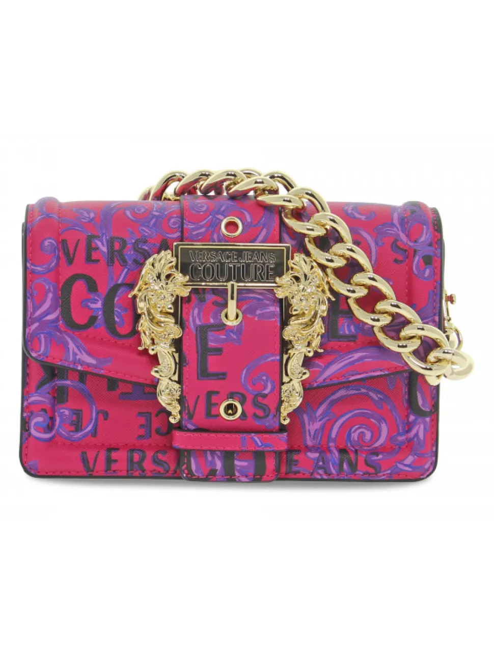 Versace Jeans Couture Handbag Jeans Couture Range F Sketch 16 Buckle In Fuchsia Saffiano^Women Handbags