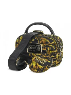 Versace Jeans Couture Handbag Jeans Couture Range X Sketch 2 Bags Printed Crunchy In Black Nylon^Women Handbags