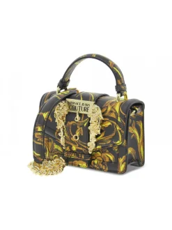 Versace Jeans Couture Handbag Jeans Couture Range F Sketch 6 Bags Baroque Buckle In Black Saffiano^Women Handbags