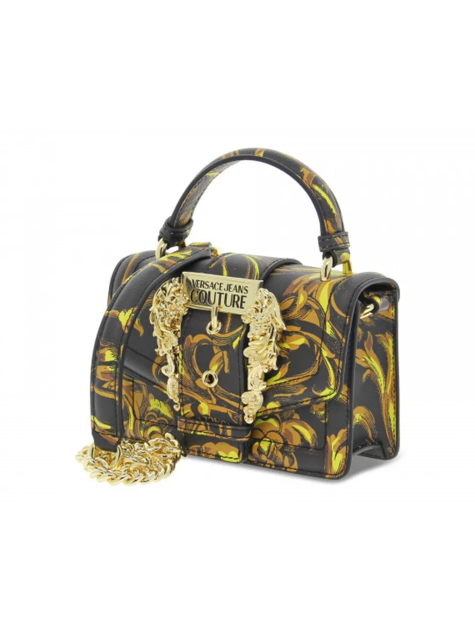 Versace Jeans Couture Handbag Jeans Couture Range F Sketch 6 Bags Baroque Buckle In Black Saffiano^Women Handbags