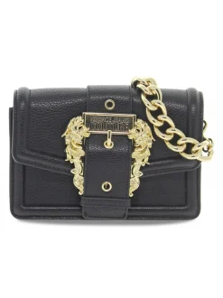 Versace Jeans Couture Handbag Jeans Couture Range F Sketch 16 Buckle Grainy In Black Leather^Women Handbags
