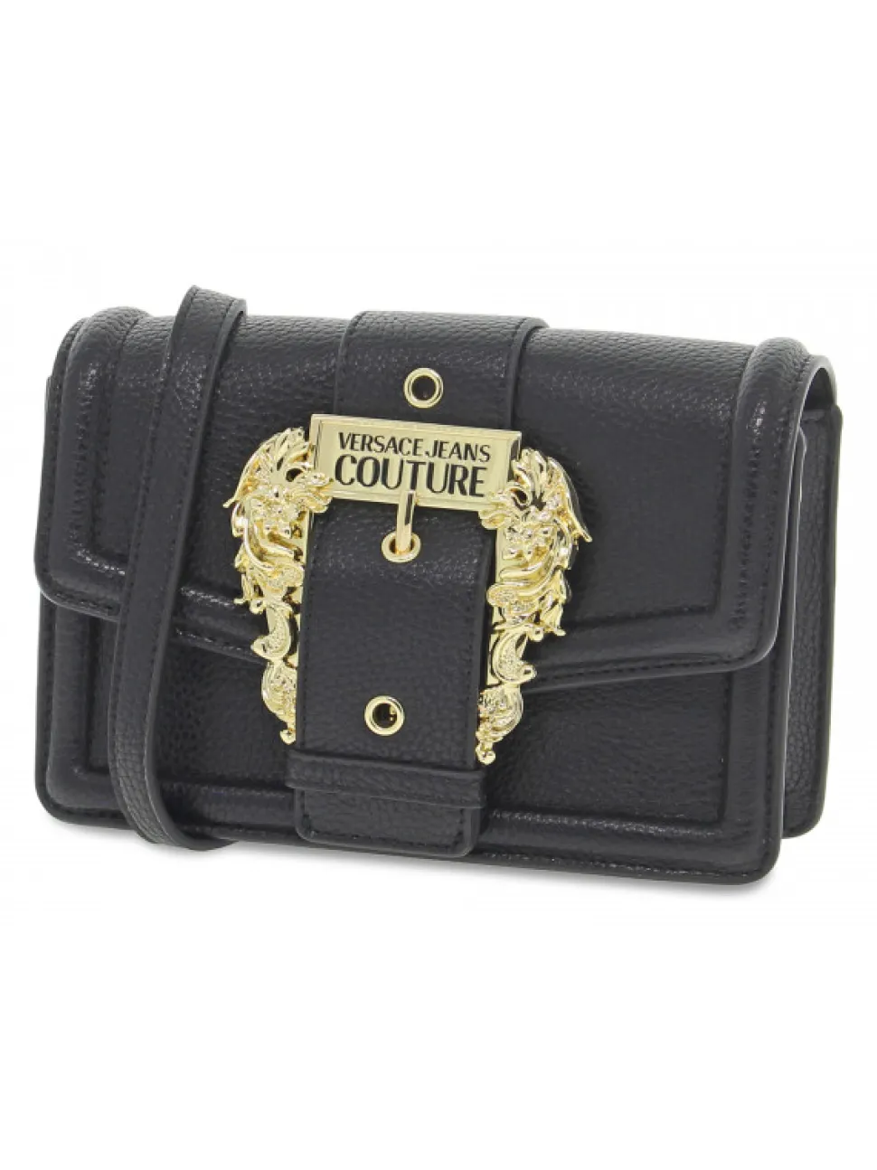 Versace Jeans Couture Handbag Jeans Couture Range F Sketch 16 Buckle Grainy In Black Leather^Women Handbags