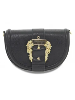 Versace Jeans Couture Handbag Jeans Couture Range F Sketch 3 Buckle Grainy In Black Leather^Women Handbags
