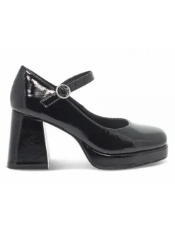 Steve Madden Heel Mingle Black Patent In Black Paint^Women Heels