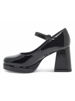 Steve Madden Heel Mingle Black Patent In Black Paint^Women Heels
