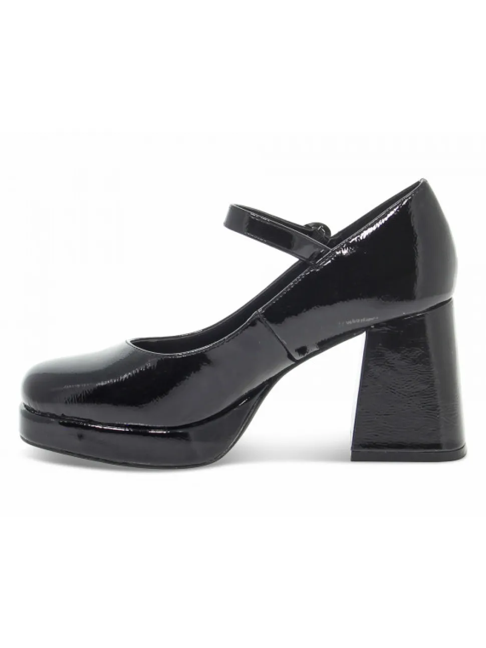 Steve Madden Heel Mingle Black Patent In Black Paint^Women Heels