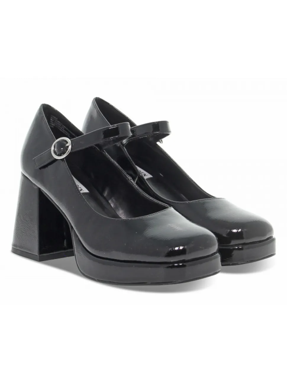 Steve Madden Heel Mingle Black Patent In Black Paint^Women Heels