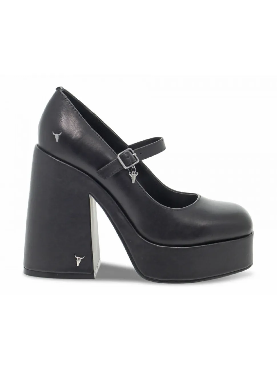 Windsor Smith Heel Kisses Black Sophia In Black Leather^Women Heels