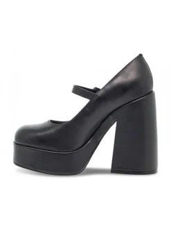 Windsor Smith Heel Kisses Black Sophia In Black Leather^Women Heels