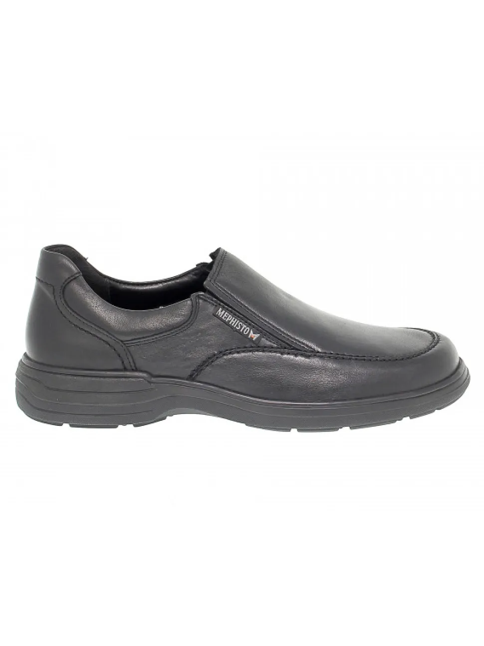 Mephisto Laceless Davy Riko In Black Leather^Men Laceless