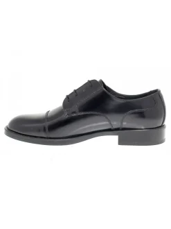 Antica Cuoieria Lace-Up Shoes Stile Inglese In Black Brushed^Men Lace-Up Shoes