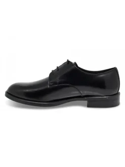 Antica Cuoieria Lace-Up Shoes Stile Inglese In Black Brushed^Men Lace-Up Shoes