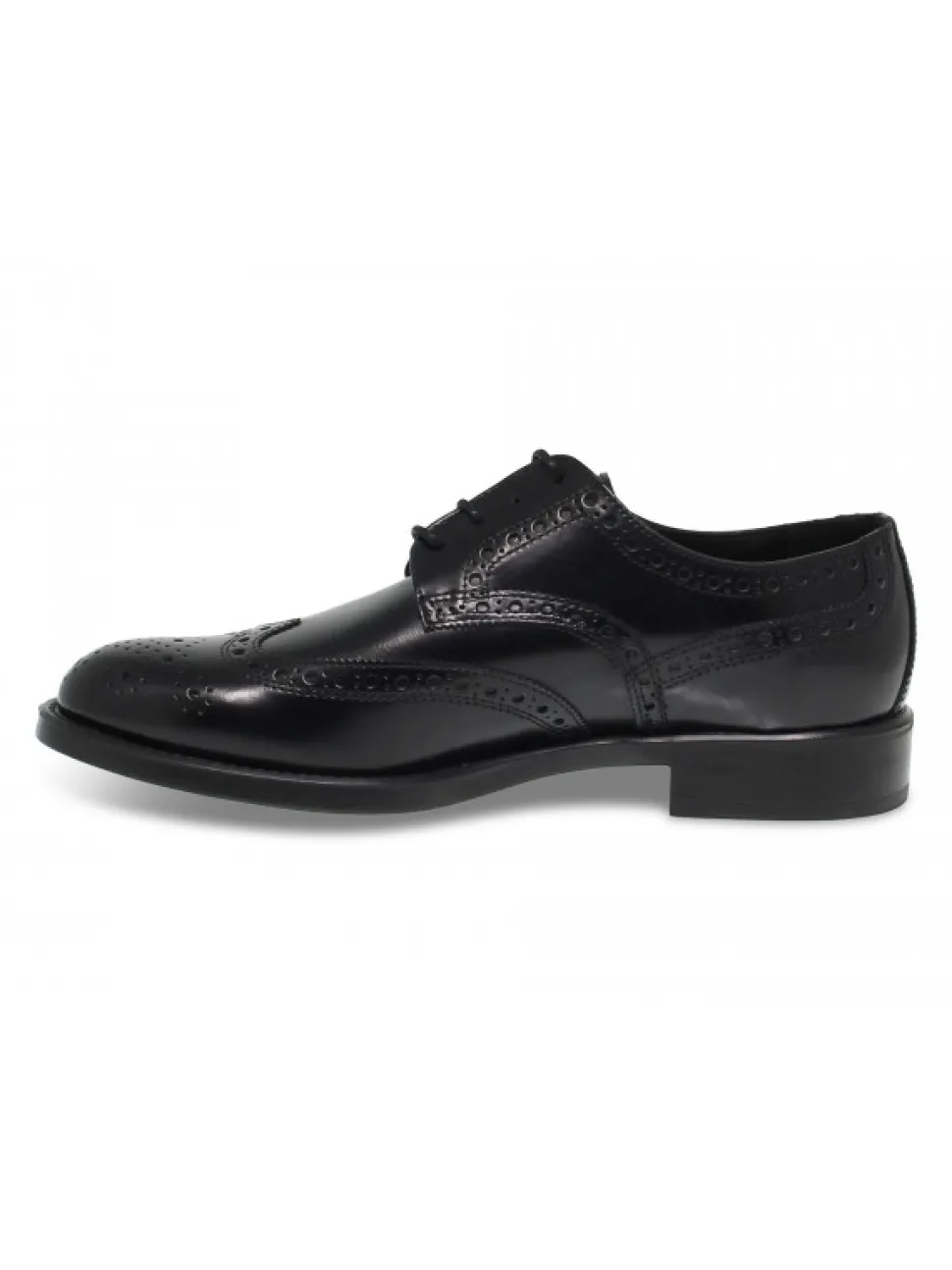 Antica Cuoieria Lace-Up Shoes Stile Inglese In Black Brushed^Men Lace-Up Shoes