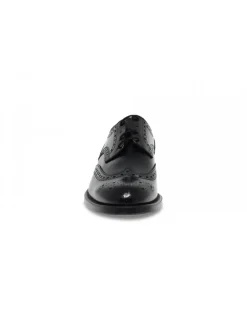 Antica Cuoieria Lace-Up Shoes Stile Inglese In Black Brushed^Men Lace-Up Shoes