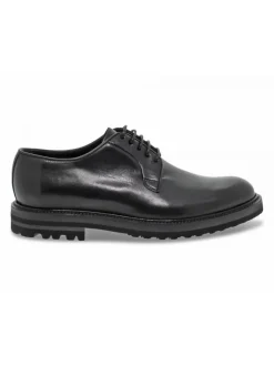 Artisti e Artigiani Lace-Up Shoes Stile Inglese In Black Leather^Men Lace-Up Shoes