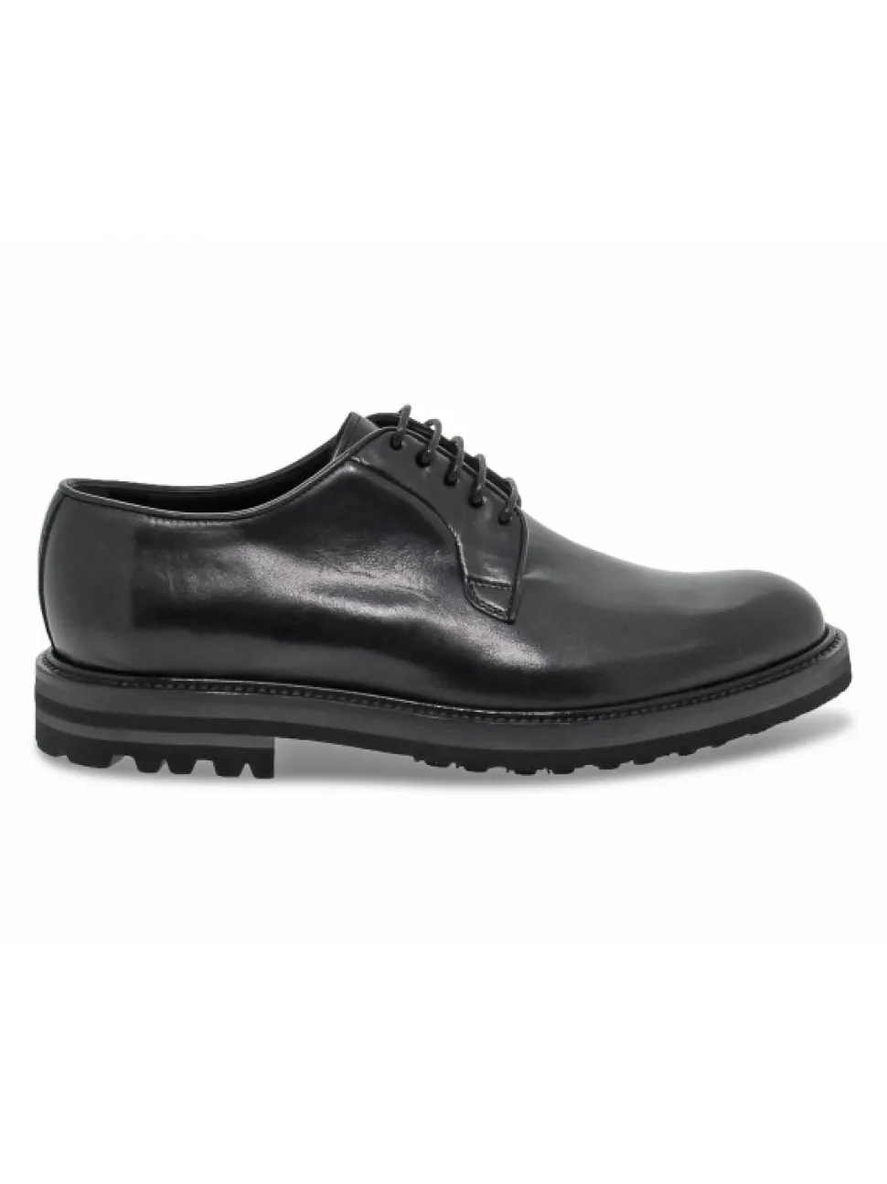 Artisti e Artigiani Lace-Up Shoes Stile Inglese In Black Leather^Men Lace-Up Shoes