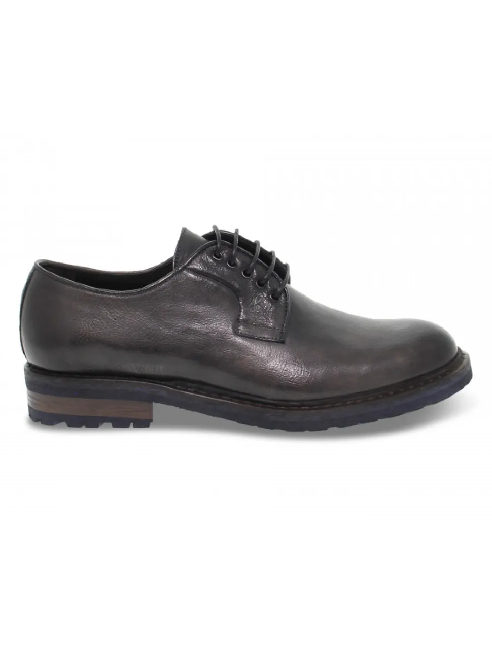 Artisti e Artigiani Lace-Up Shoes Stile Inglese In Grey Leather^Men Lace-Up Shoes